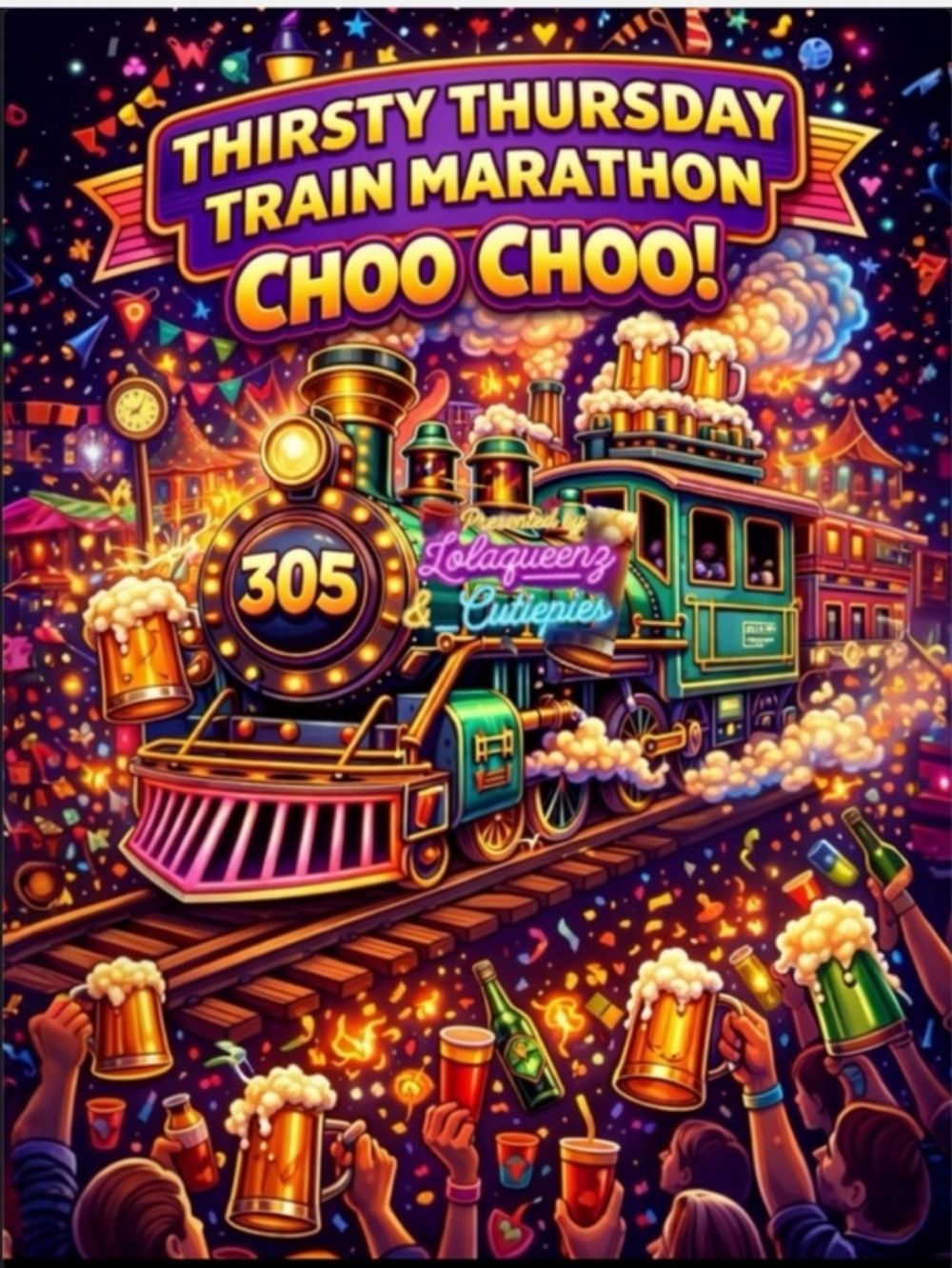 Thirsty Thursday Train Marathon Choo Choo Sharing Together - Picture 4 of 4